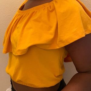Dark Orange off shoulder